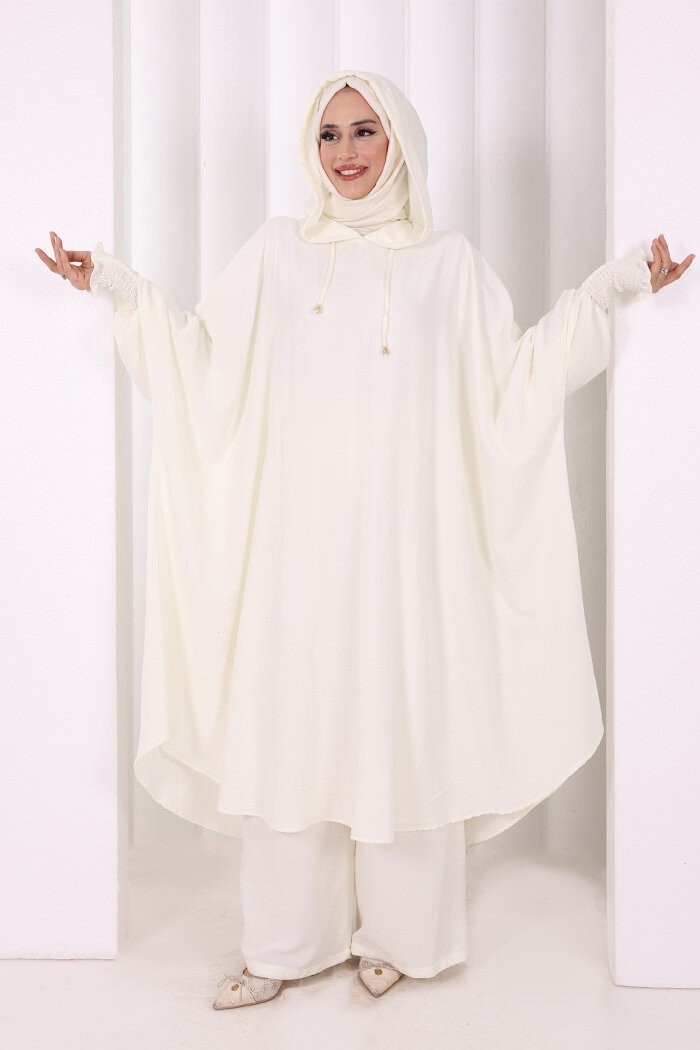 Bym Fashion Yarasakol Kapşonlu Ikili Takım 8033 Bal