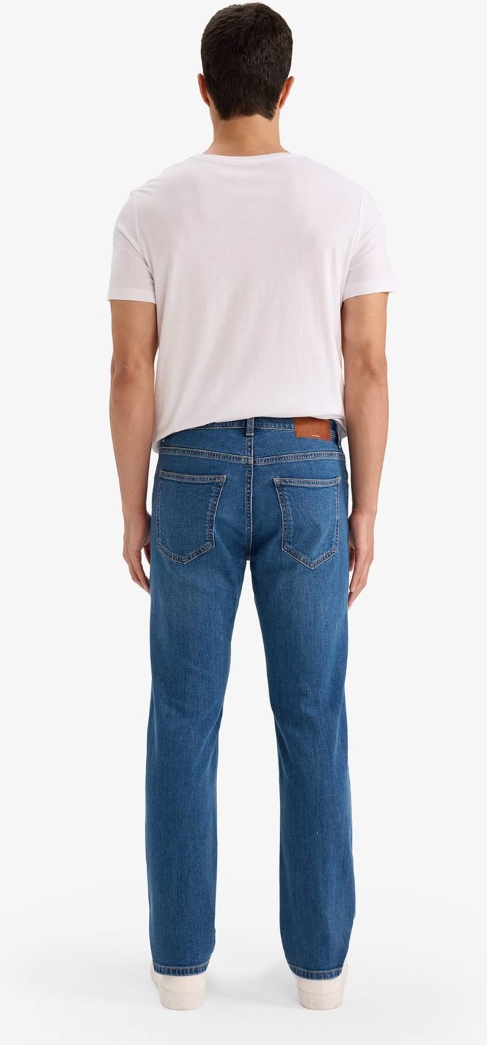 DeFacto Sergio Regular Fit Normal Bel Boru Paça Jean Pantolon A6948AX26SP görsel 5