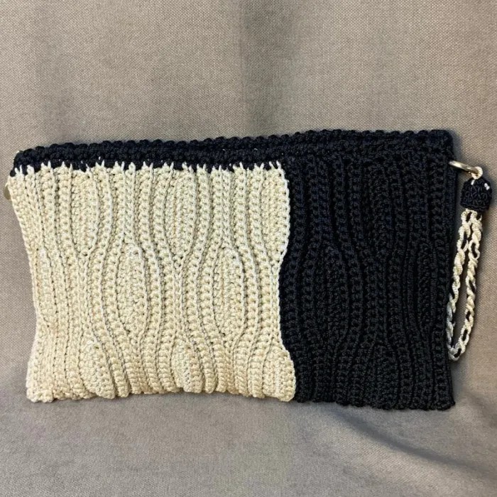 Uretti - Meryem 7194 El Örgüsü Makrome Ip Tığ Işi Clutch Çanta görsel 3