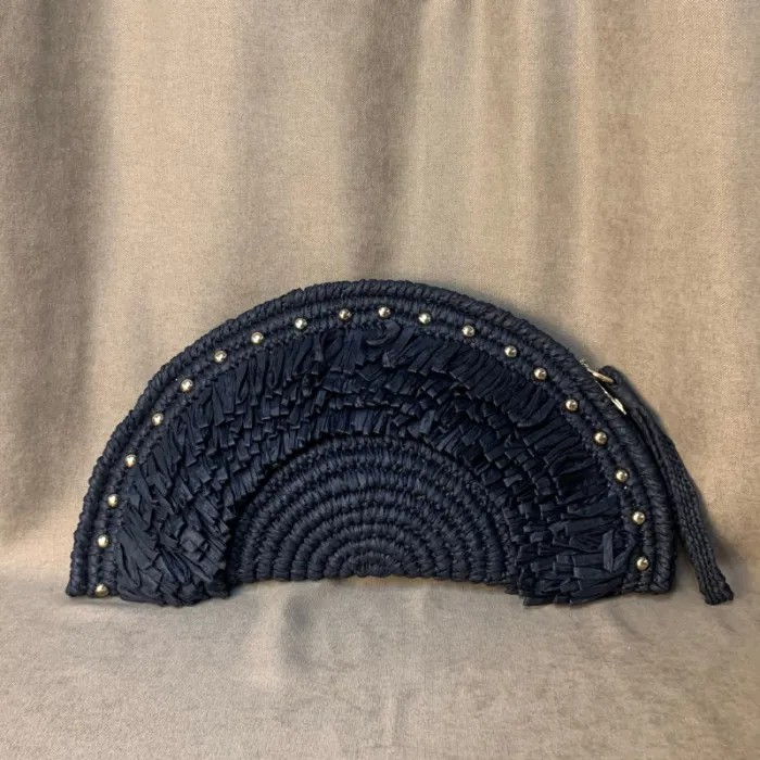 Uretti - Meryem 7194 El Örgüsü Tığ Işi D Şeklinde Clutch Çanta görsel 2