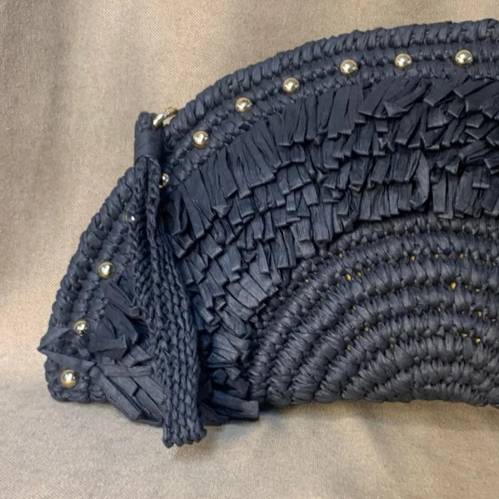 Uretti - Meryem 7194 El Örgüsü Tığ Işi D Şeklinde Clutch Çanta görsel 5