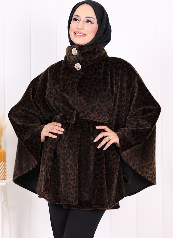 Bym Fashion Leopar Panço 70060-1 Kahverengi görsel 5