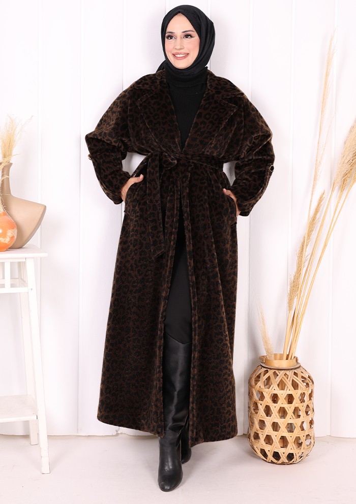 Bym Fashion Leopar Kaban 70058-1 Bordo