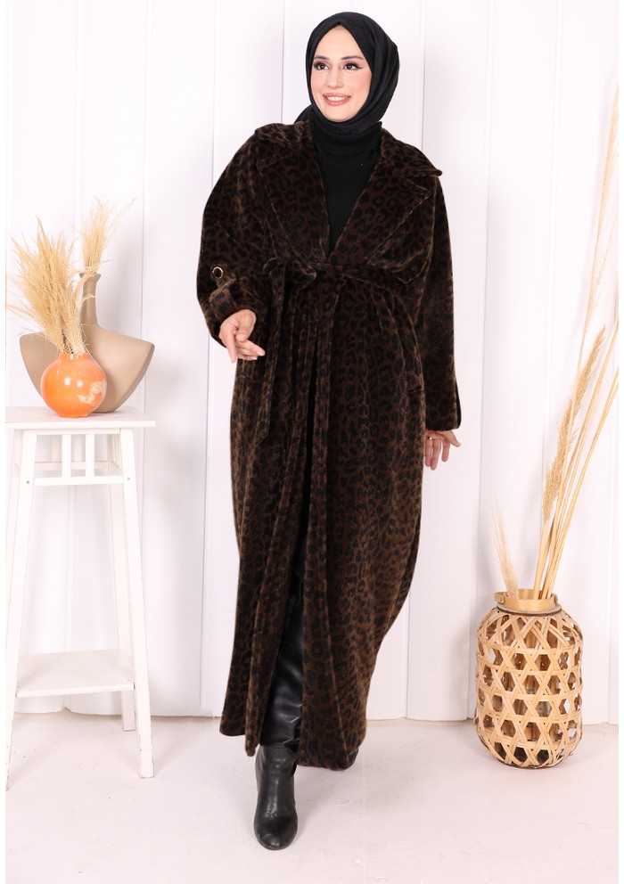 Bym Fashion Leopar Kaban 70058-1 Bordo görsel 2