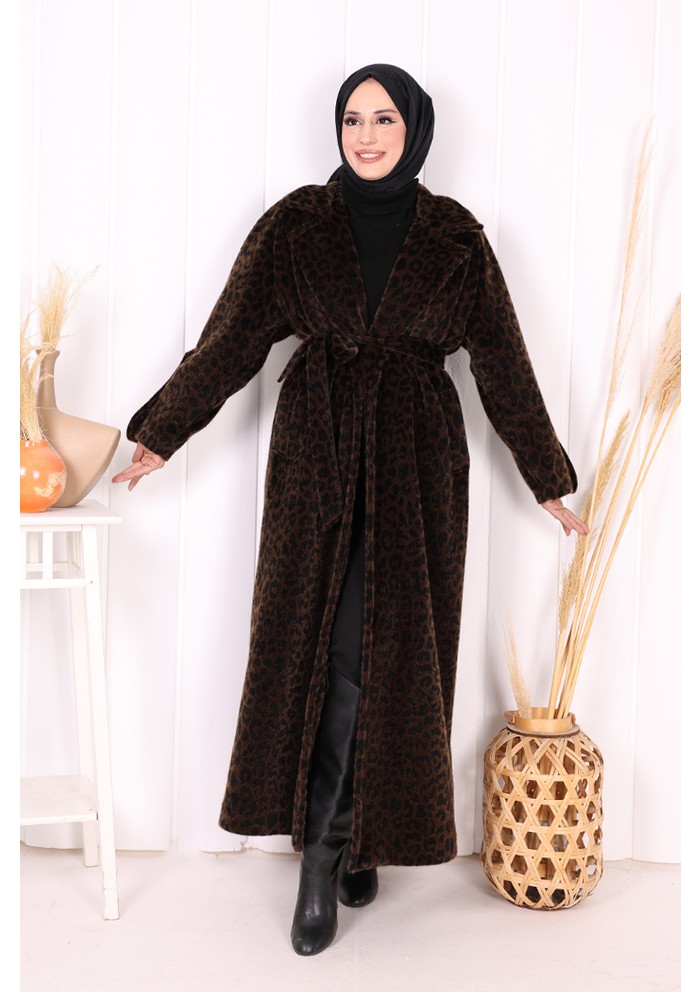 Bym Fashion Leopar Kaban 70058-1 Bordo görsel 3