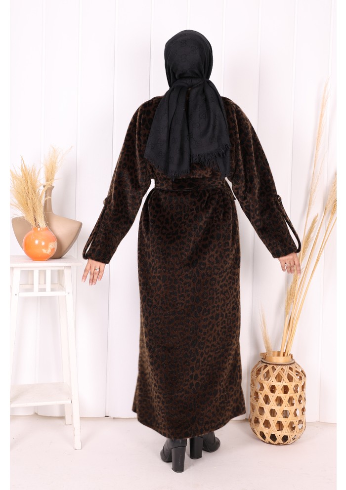 Bym Fashion Leopar Kaban 70058-1 Bordo görsel 5