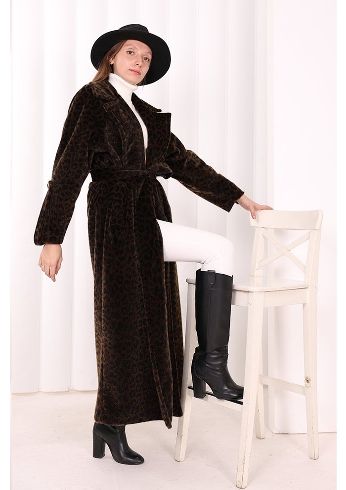 Bym Fashion Leopar Kaban 70058-1 Bordo görsel 6