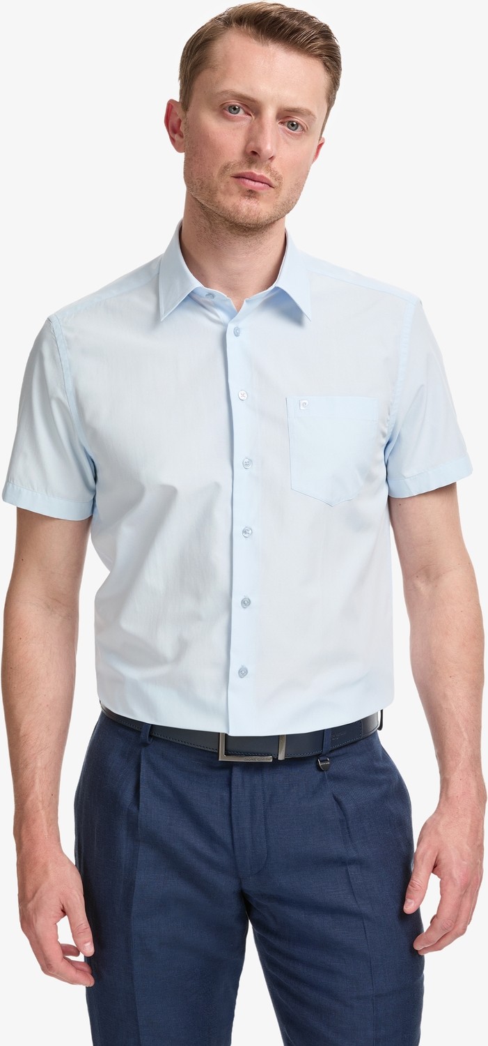 Pierre Cardin Erkek Açık Gri Regular Fit Kısa Kollu Gömlek 50325339-VR001
