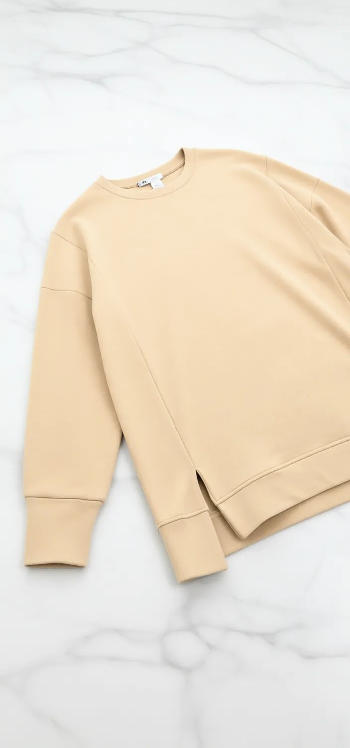 Koza Butik Kadın Büyük Beden Oversize Yırtmaç Detaylı Sweatshirt 1865-25 görsel 7
