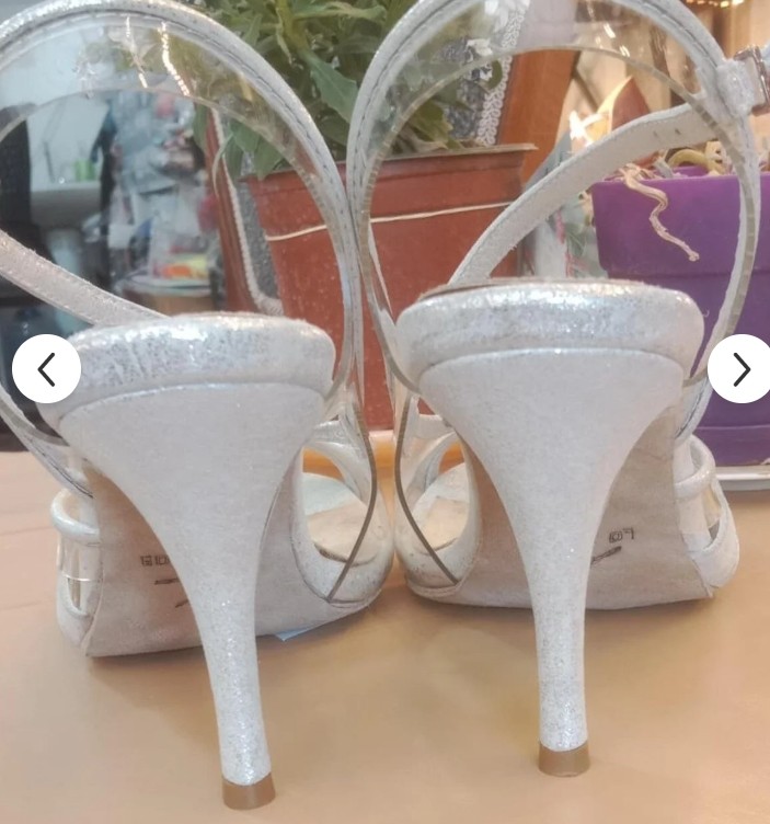 Lo Mejor Shoes Eşsiz Model Gümüş Renk 8.5 cm 13 Pont Topuk Boyu Tango Salsa Dans ve Abiye Ayakkabısı görsel 4