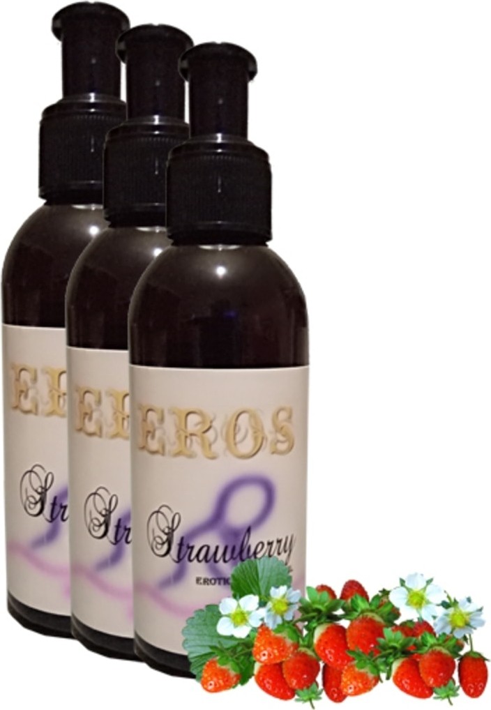 TeknoKapsül Eros Çilek Kokulu Masaj Yağı 3 Adet 120 ml