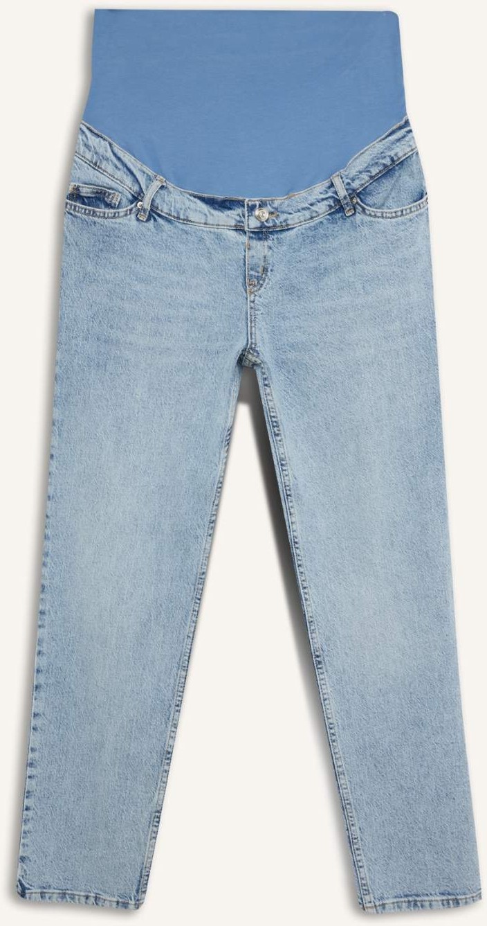 DeFacto Straight Fit Beli Lastikli Bilek Boy Jean Yıkamalı Hamile Pantolon H2077AX26SM