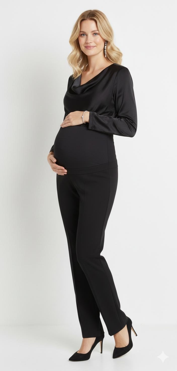 Motherway Hamile Kumaş Cigarette Pantolon görsel 3