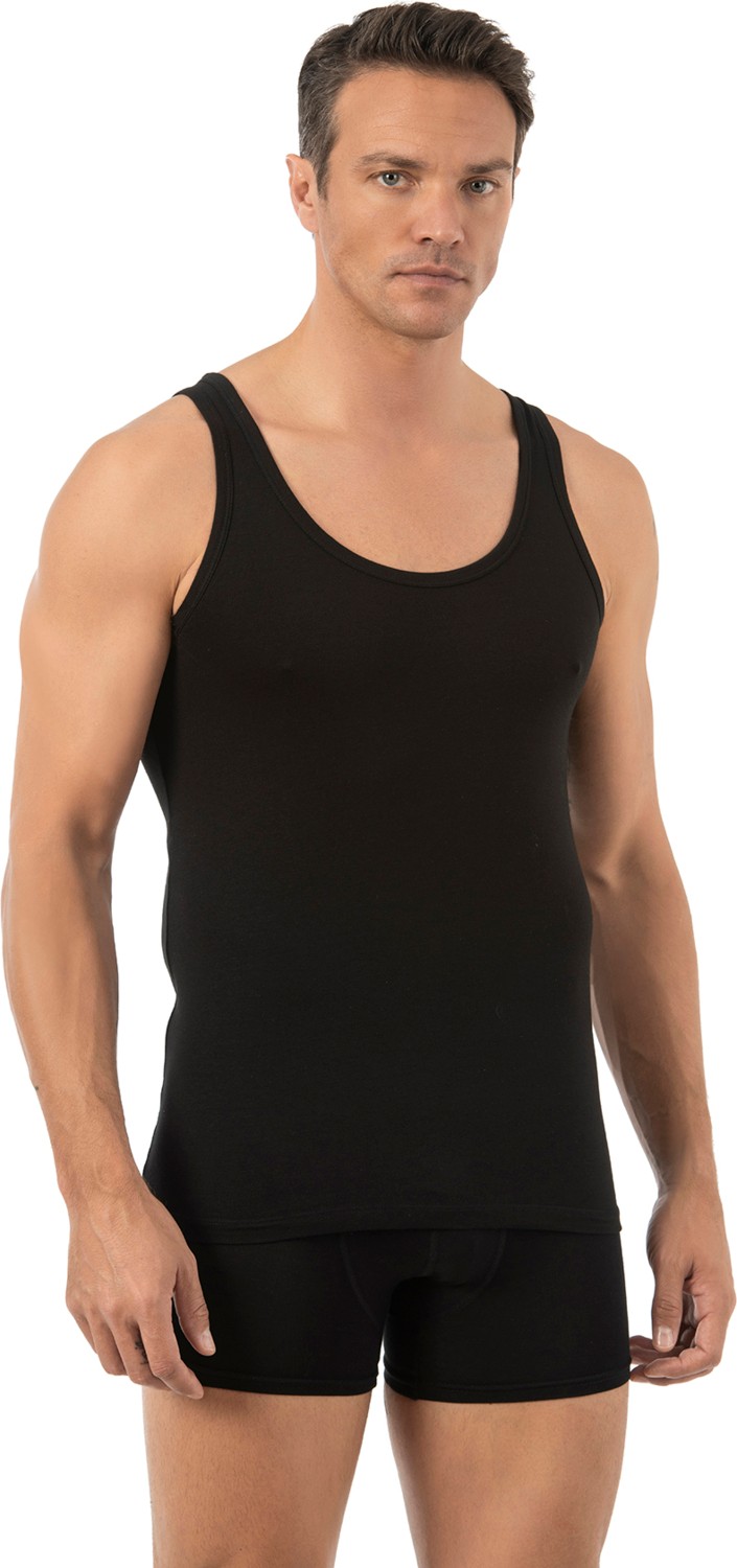 Özkan Underwear Özkan 10852 5'li Paket Erkek Premium Kumaş Pamuklu Modal Esnek Rahat Kalın Askılı Atlet görsel 5