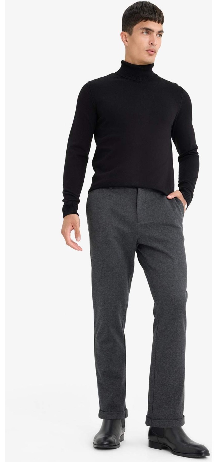 DeFacto Sıcak Tutan Tailored Regular Fit Düz Paça Penye Pantolon F1738AX25WN görsel 2
