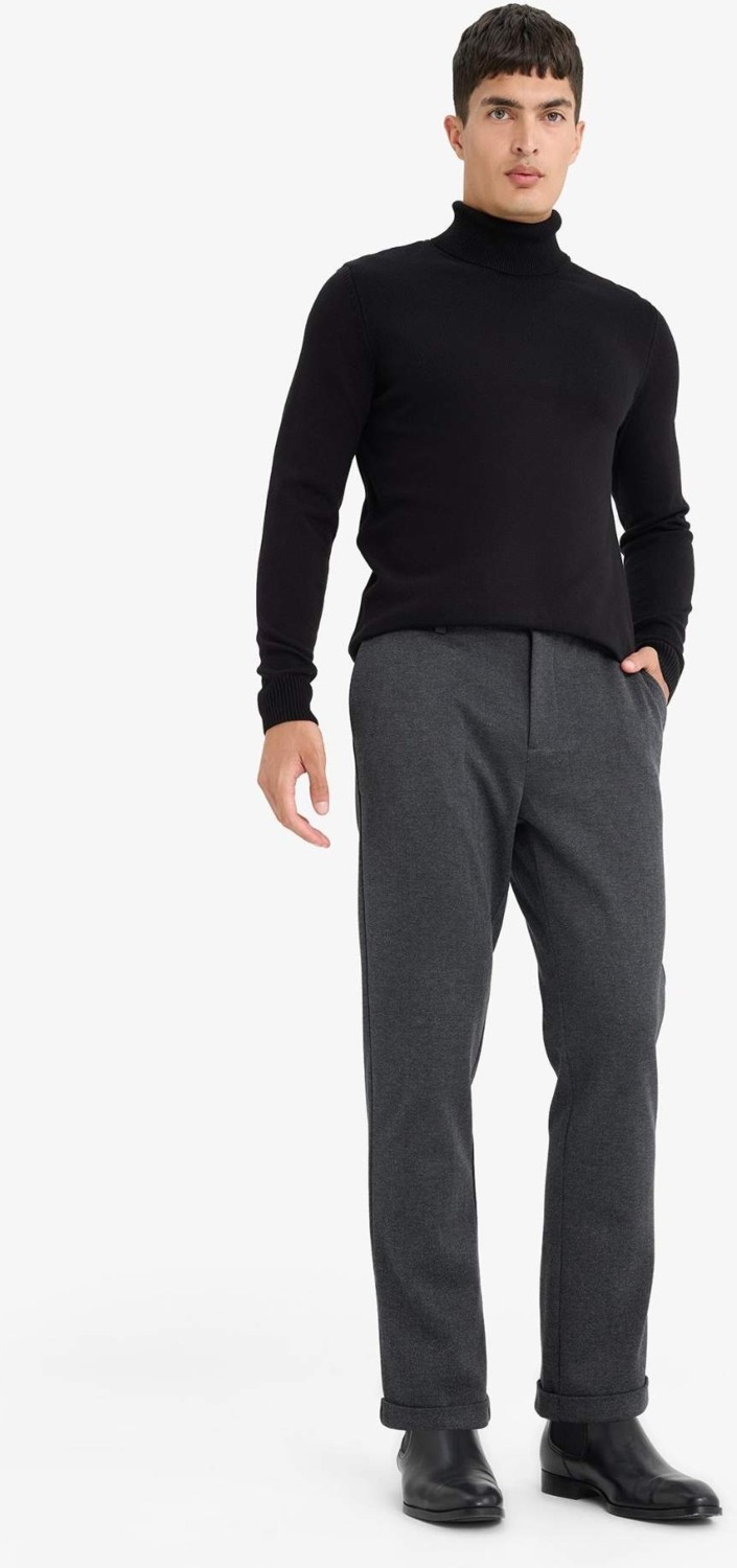 DeFacto Sıcak Tutan Tailored Regular Fit Düz Paça Penye Pantolon F1738AX25WN görsel 3