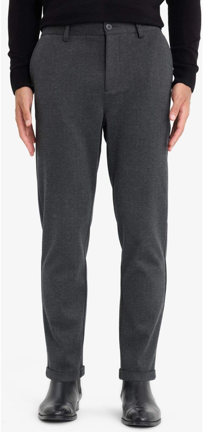 DeFacto Sıcak Tutan Tailored Regular Fit Düz Paça Penye Pantolon F1738AX25WN görsel 5