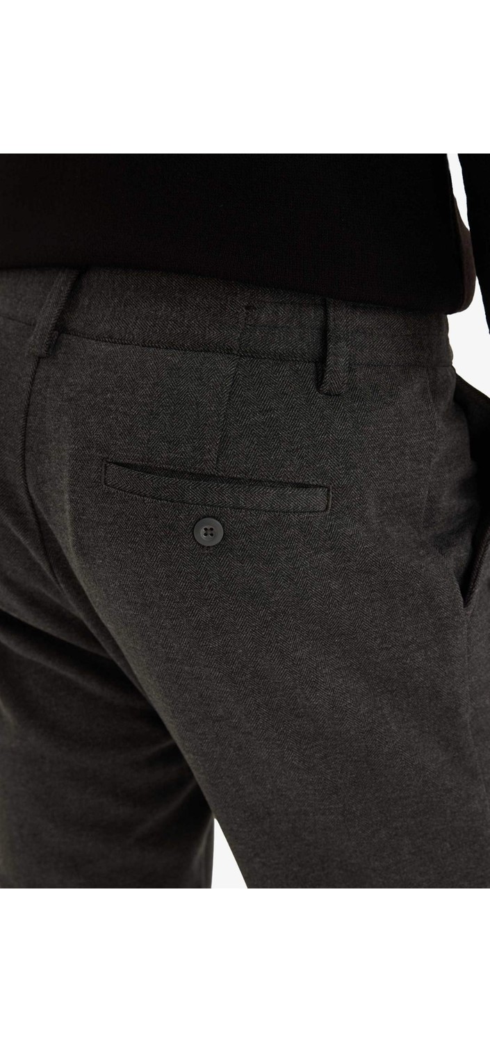 DeFacto Sıcak Tutan Tailored Regular Fit Düz Paça Penye Pantolon F1738AX25WN görsel 7