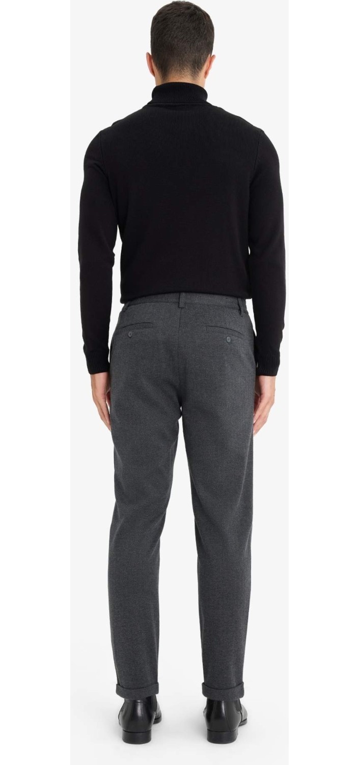 DeFacto Sıcak Tutan Tailored Regular Fit Düz Paça Penye Pantolon F1738AX25WN görsel 8