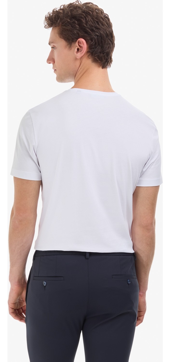 Pierre Cardin Erkek Bordo Regular Fit %100 Pamuk Bisiklet Yaka Basic Tişört 50325299-VR014 görsel 5