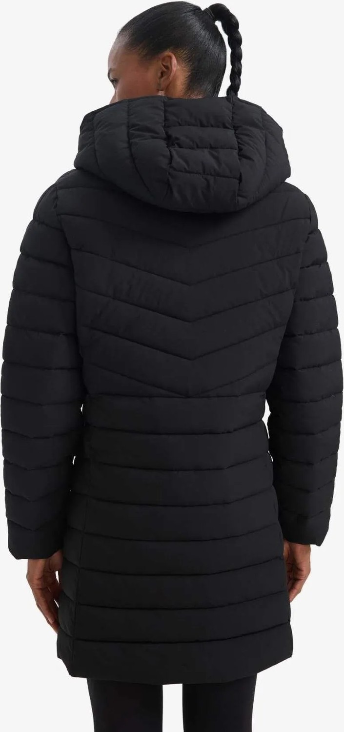 DeFactoFit Şişme Mont Parka Su İtici Rüzgar Geçirmez Kapüşonlu Fermuarlı Cepli Uzun Hafif C6035AX24WN görsel 6