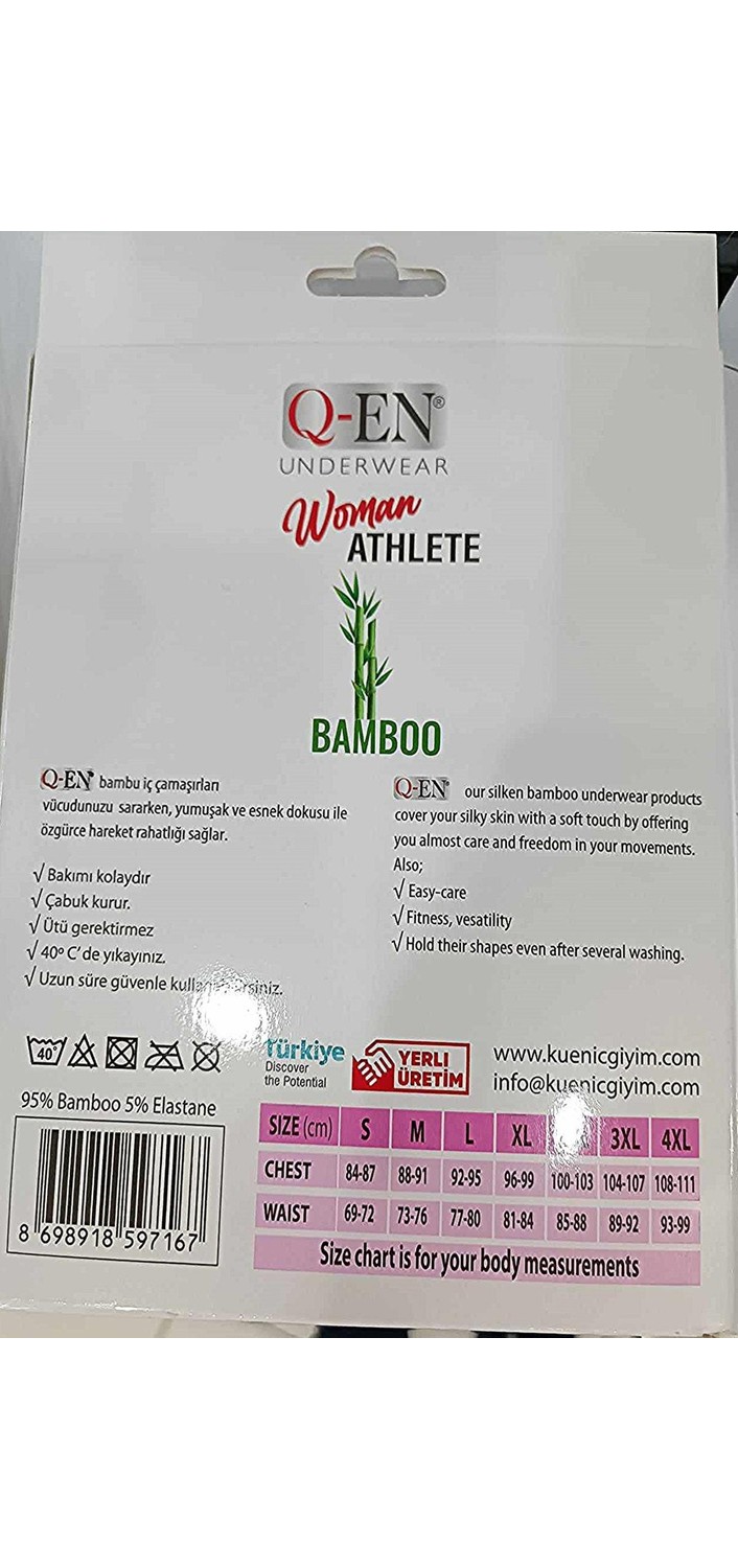 Q-En Kadın Bambu Likralı Ip Askılı Atlet 700 - 6 Adet görsel 4