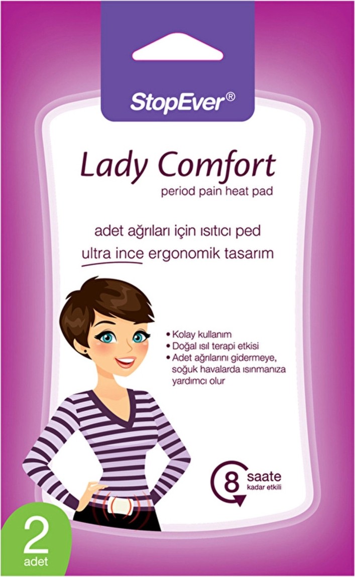 3Ecoswear Stopever Lady Comfort Regl Ağrıları İçin Isıtıcı Ped 2'li %100 Pamuklu Çok Renkli Konfor