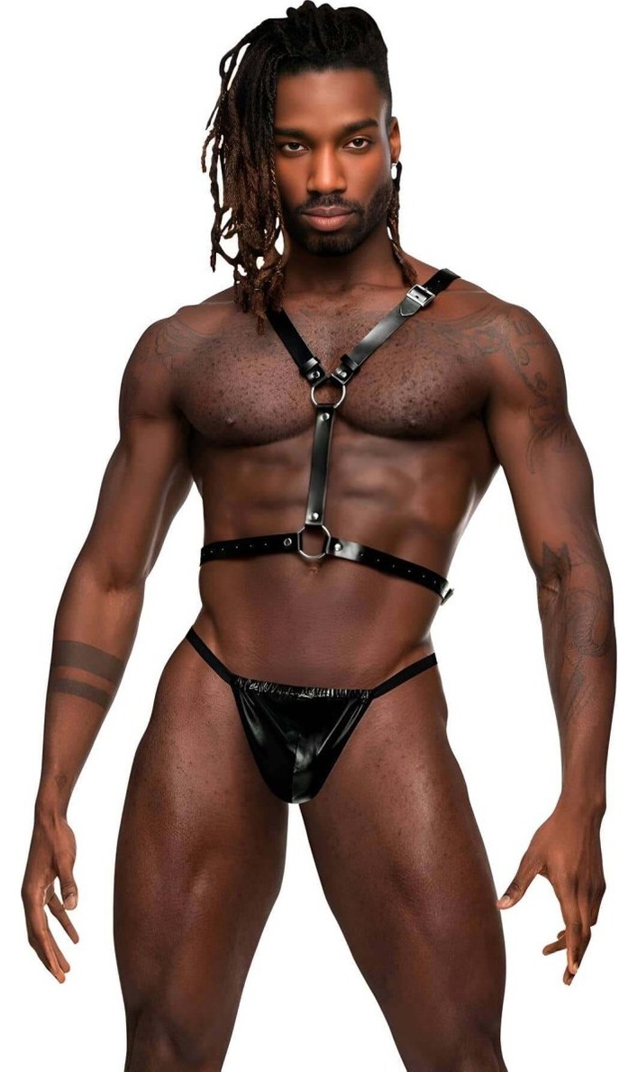 Beruflic Melek Kanatlı Erkek Deri Harness, Erkek Fantezi Kostüm, Deri Kanatlı Harness - BRFM150 Under Mo görsel 8