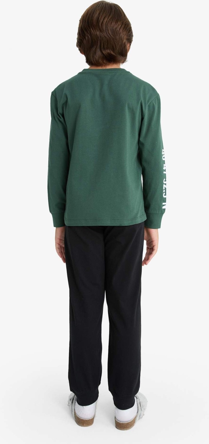 DeFacto %100 Pamuklu Baskılı Pijama Takımı Erkek Çocuk F3346A825WN görsel 7