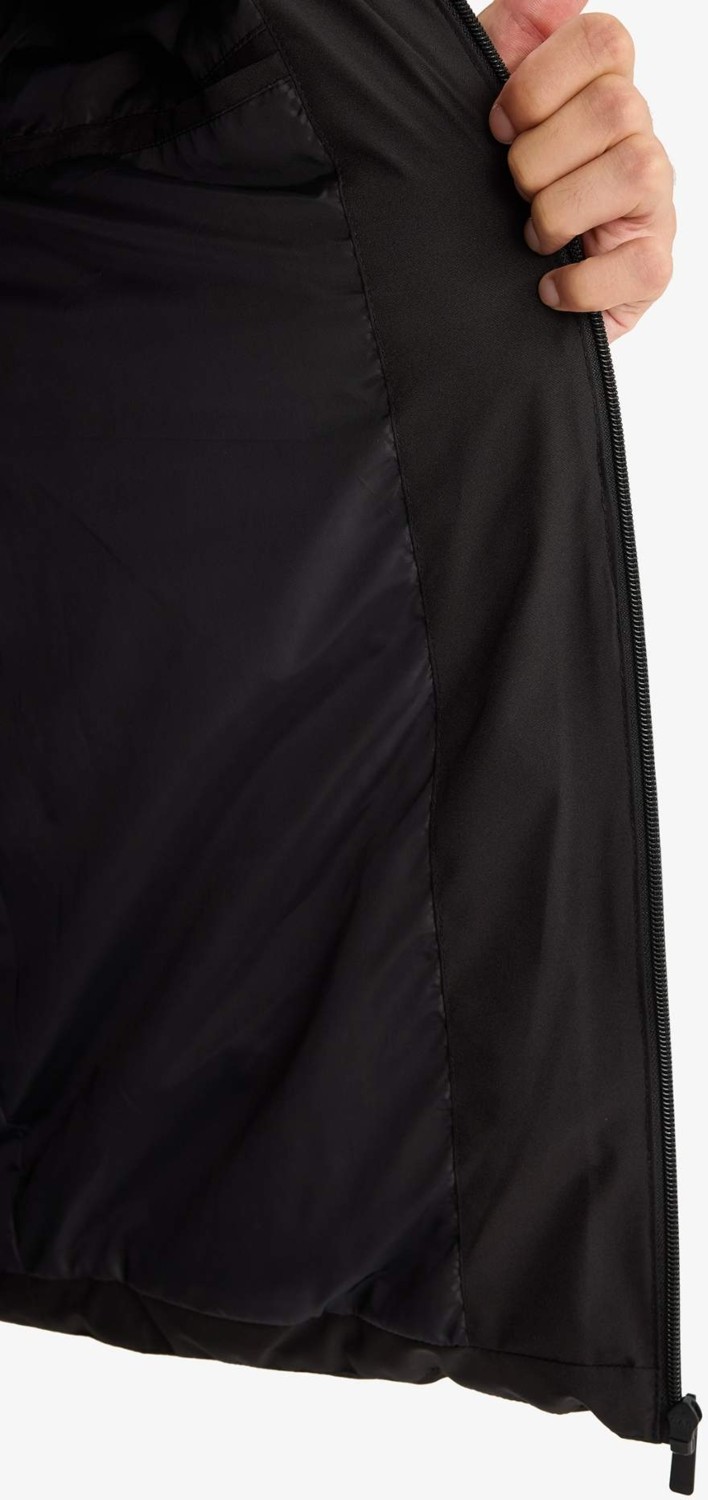 DeFacto Sıcak Tutan Su İtici Slim Fit Dar Kesim Astarlı Kapüşonlu Fermuarlı Cepli Dolgulu Mont R0216AZ25AU görsel 7