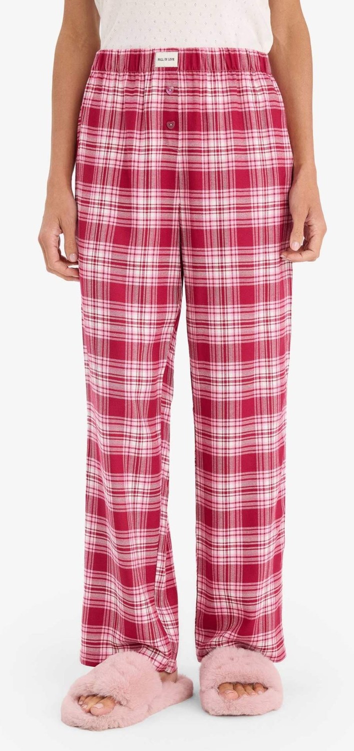 DeFacto Kareli Flanel Pijama Altı G1723AX26SP görsel 3