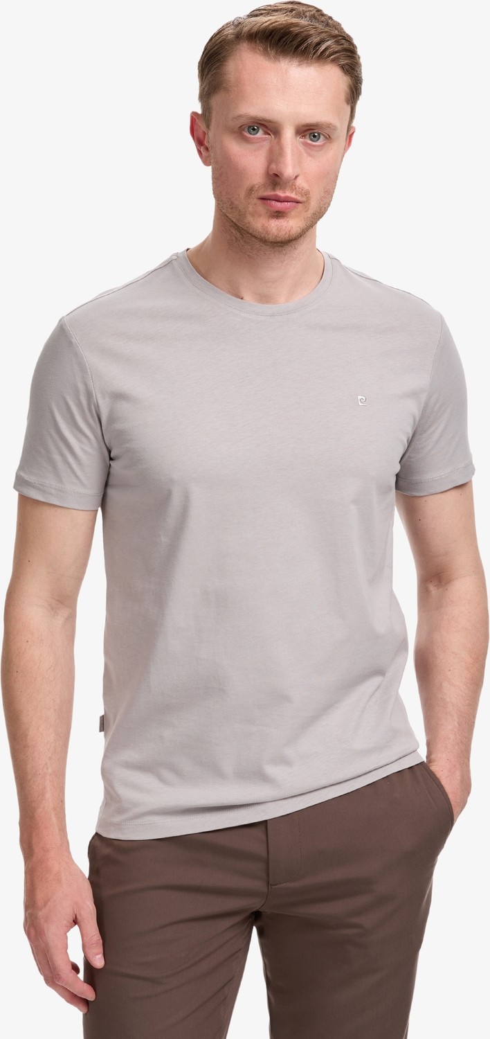 Pierre Cardin Erkek Bordo Slim Fit %100 Pamuk Bisiklet Yaka Basic Tişört 50325307-VR014