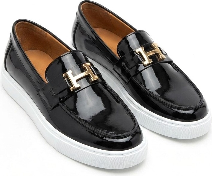 Zerenyus ZRK-X027 Premium Siyah Süet H Tokalı Bağcıksız Erkek Loafer görsel 5