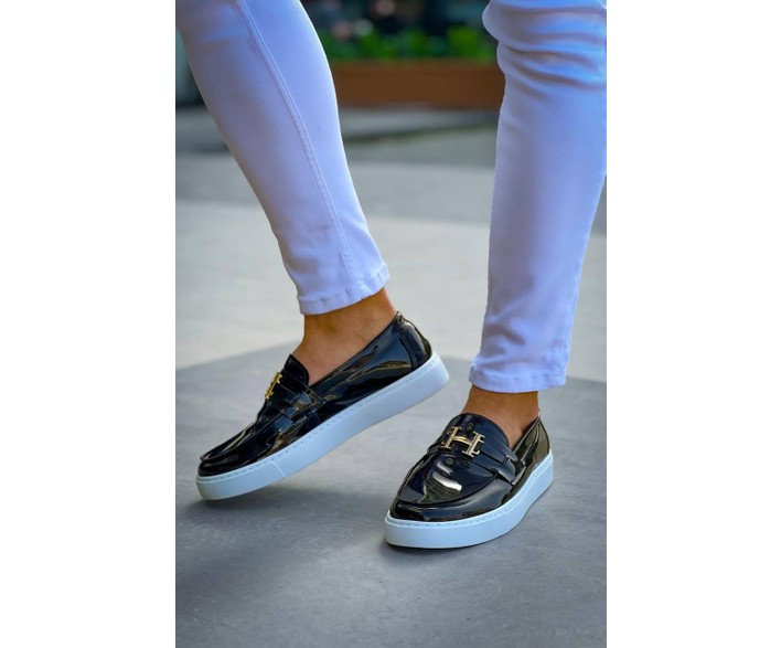Zerenyus ZRK-X027 Premium Siyah Süet H Tokalı Bağcıksız Erkek Loafer görsel 7