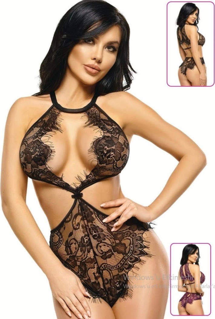 For Dreams Kadın Dantel Derin Dekolteli Body görsel 2