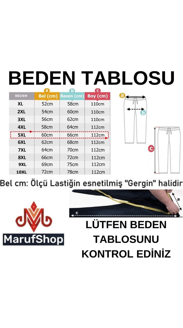 Maruf Shop Erkek Büyük Beden 100 KILO-180 Kilo Arası Için Uygun Bağcıklı Gabardin Pantolon Siyah görsel 8