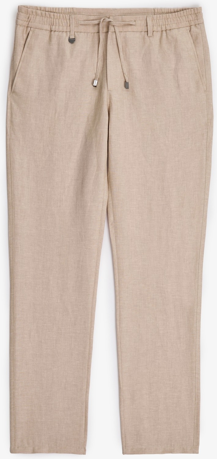 Pierre Cardin Açık Kahverengi Slim Fit Keten Karışımlı Pantolon 50325164 VR002 görsel 5