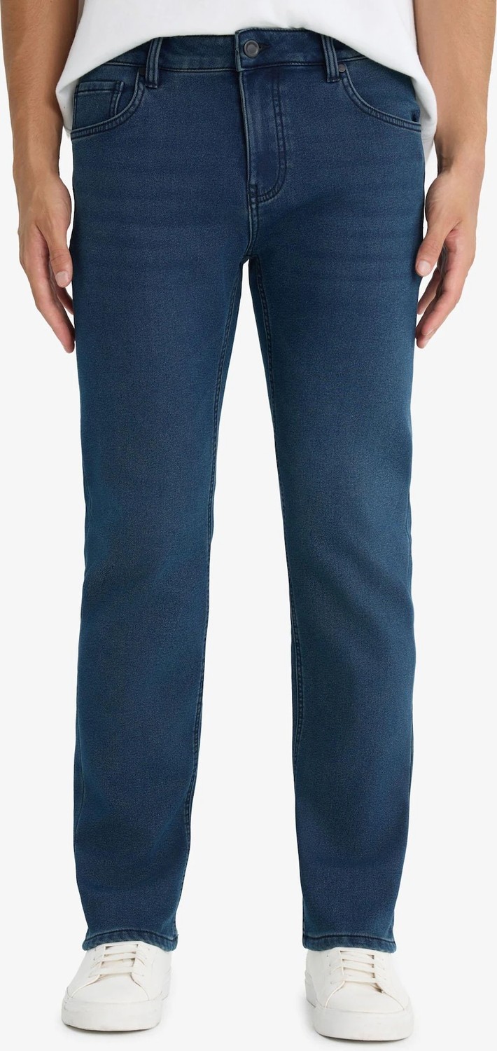 DeFacto Sıcak Tutan Sergio Regular Fit Normal Bel Boru Paça Pamuklu Sergio -Regular Fit Polarlı Sergio Jean Pantolon Y0369AZ25WN görsel 4
