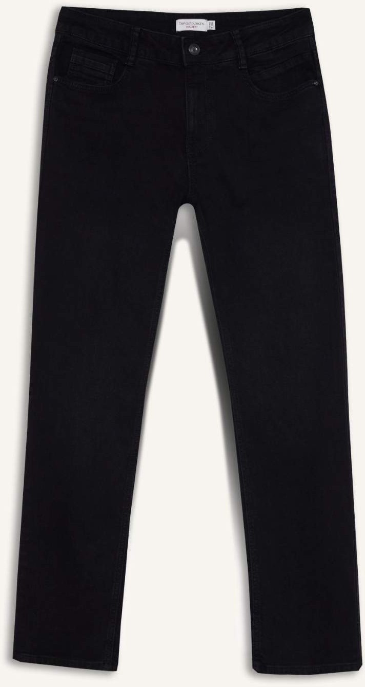 DeFacto Sergio Regular Fit Normal Bel Boru Paça Jean Pantolon W6868AZ26SP görsel 6