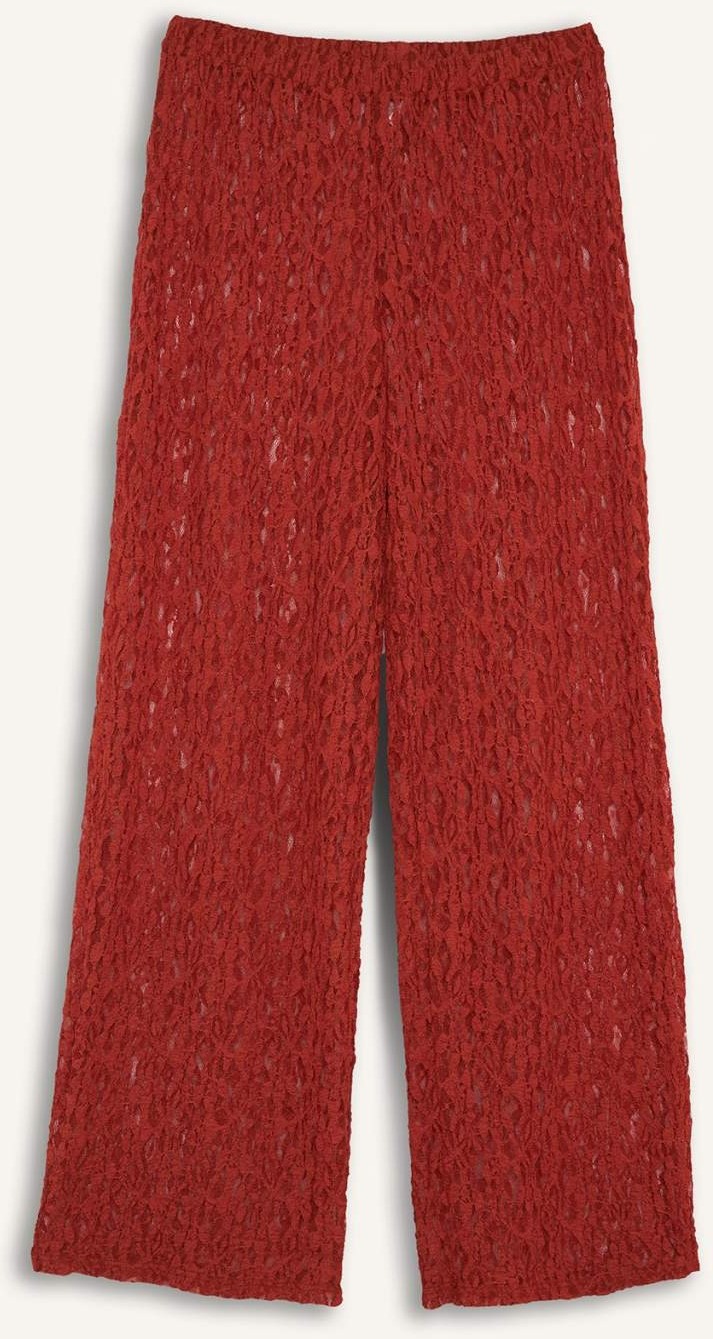 DeFacto Regular Fit Elastik Bel Tül Turuncu Plaj Pantolonu H3066AX26SP görsel 4