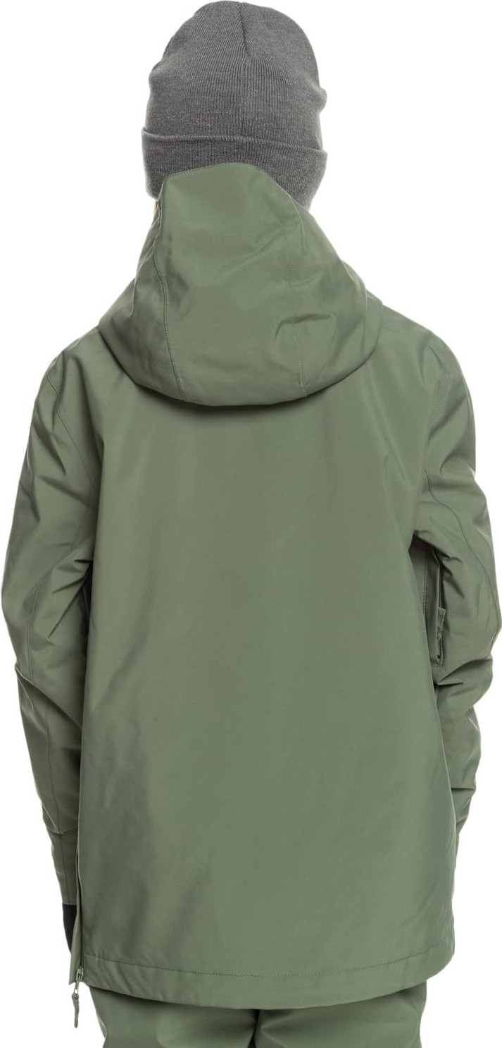 Aesco Quiksilver Steeze Youth Unisex Çocuk Yeşil Snowboard Ceketi görsel 3