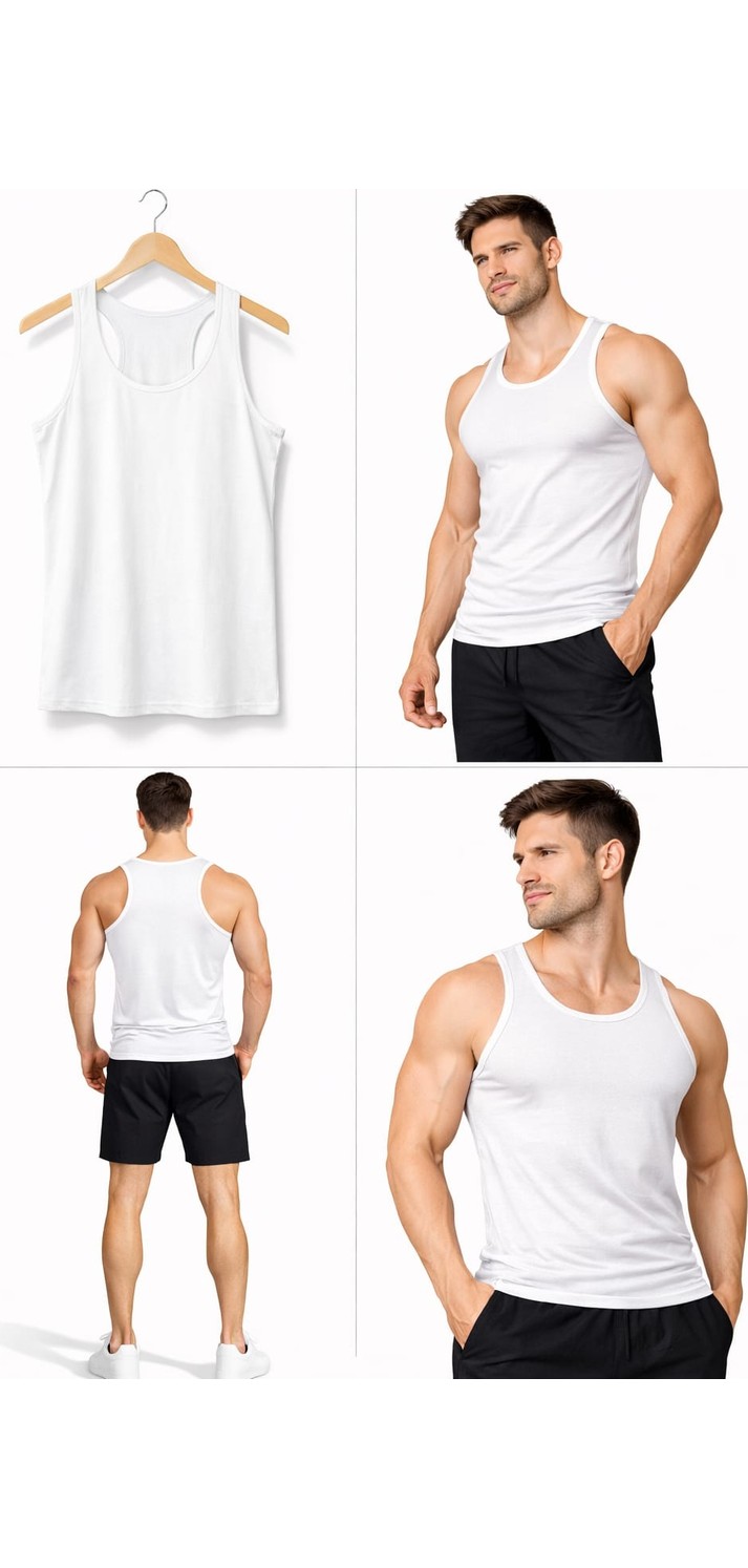 Castellotex Erkek Slim Fit Atlet görsel 4