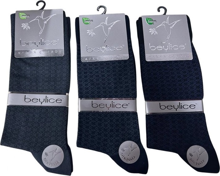Beruflic Beylice Desenli Bambu Dikişsiz Erkek Çorabı -Sıkmayan Lastik- Tavşan Kulağı Kavrayan Topuk 6