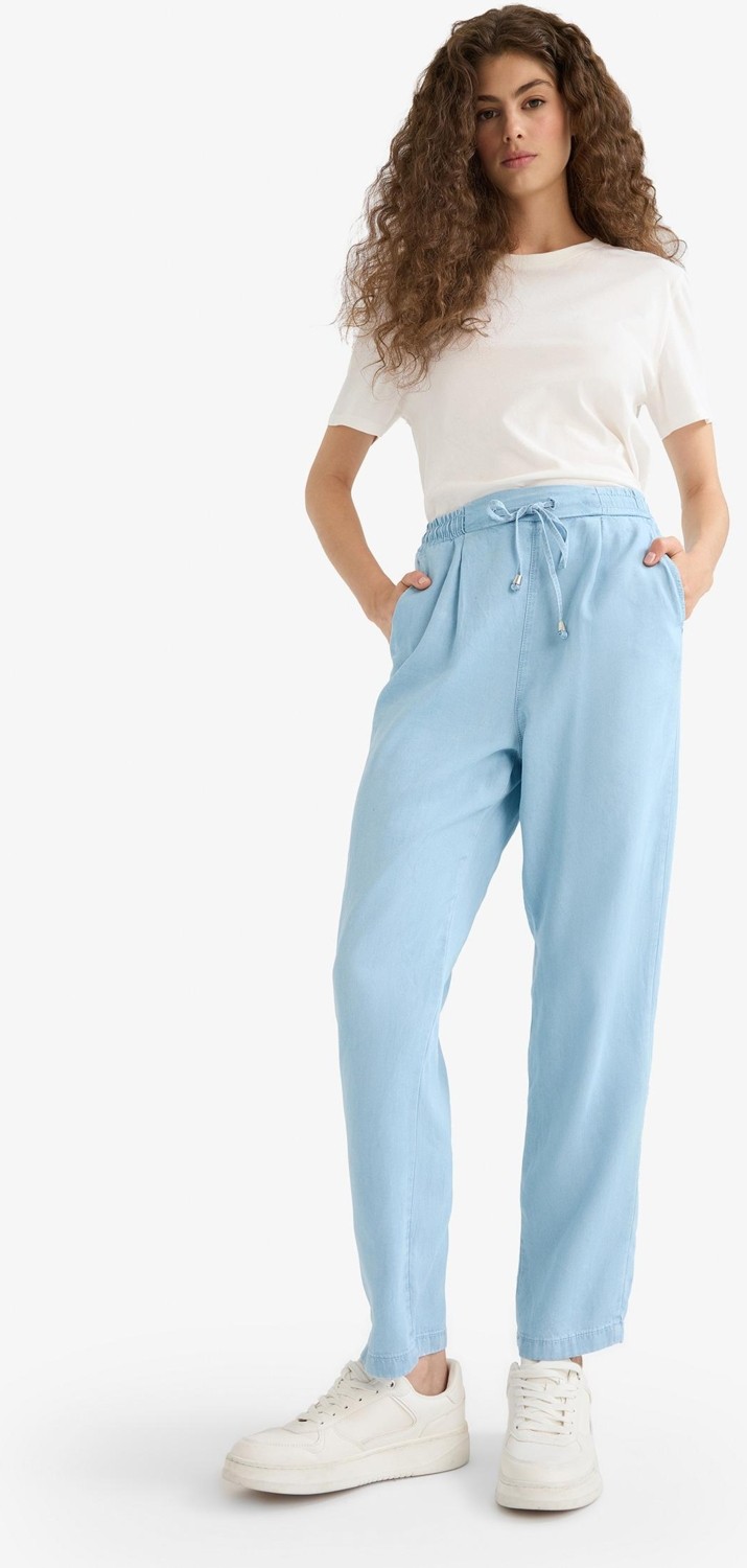 DeFacto Pull On Carrot Fit Yüksek Bel Bilek Boy Akışkan Kumaş Yıkamalı Pantolon D8236AX25SM görsel 3