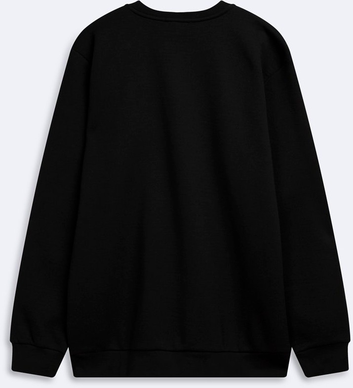 LTB Regular Fit Basic Bisiklet Yaka Siyah Sweatshırt görsel 4