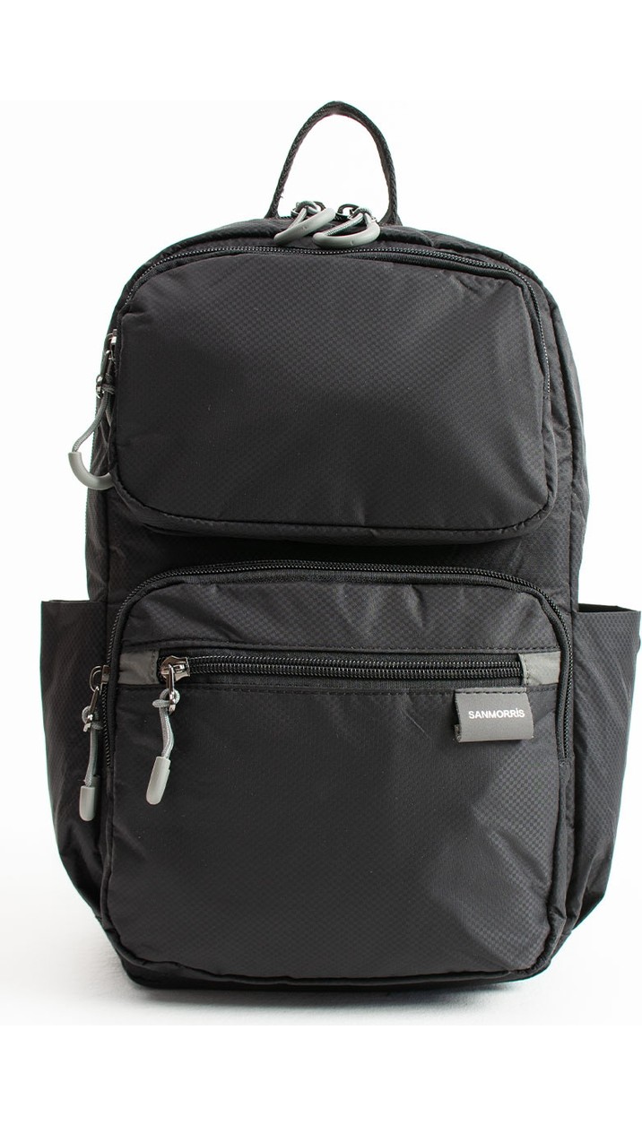 Sanmorris Unisex Suya Dayanıklı Paraşüt Kumaş 5 Bölmeli Laptop Bölmeli Seyahat ve Okul Çantası 6032 görsel 3