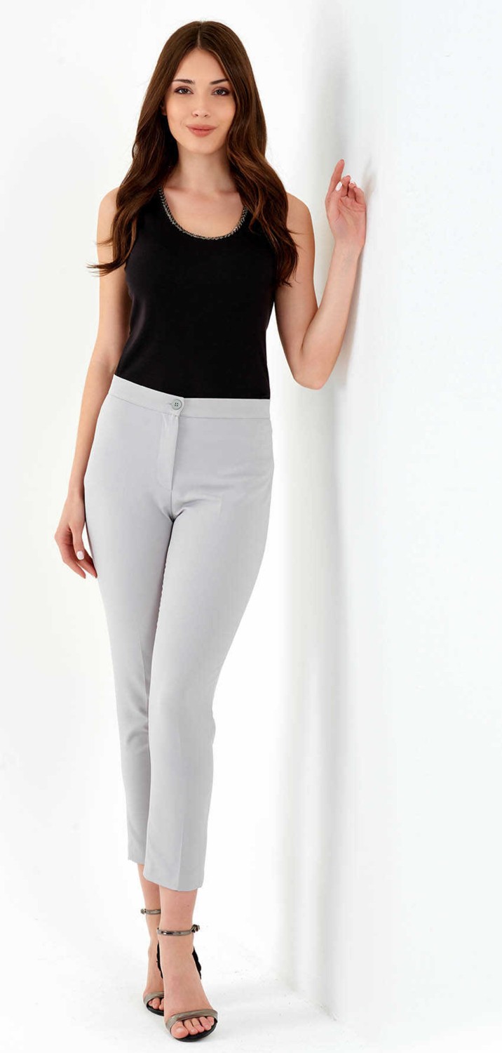 Tolga Saraçoglu Tolga Saraçoğlu Minimalist Crop Pantolon - Yüksek Bel Dar Kesim görsel 2