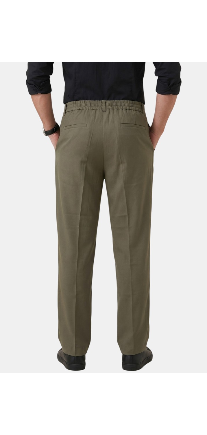 RizzUP Lacivert Baggy Fit Pileli Kumaş Pantolon, Likralı, Beli Lastikli Rahat Kesim Erkek Pantolon 2600920 görsel 8