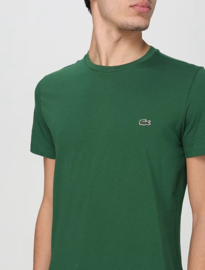 Lacoste Standart Fit Basic Yeşil T-Shirt görsel 6