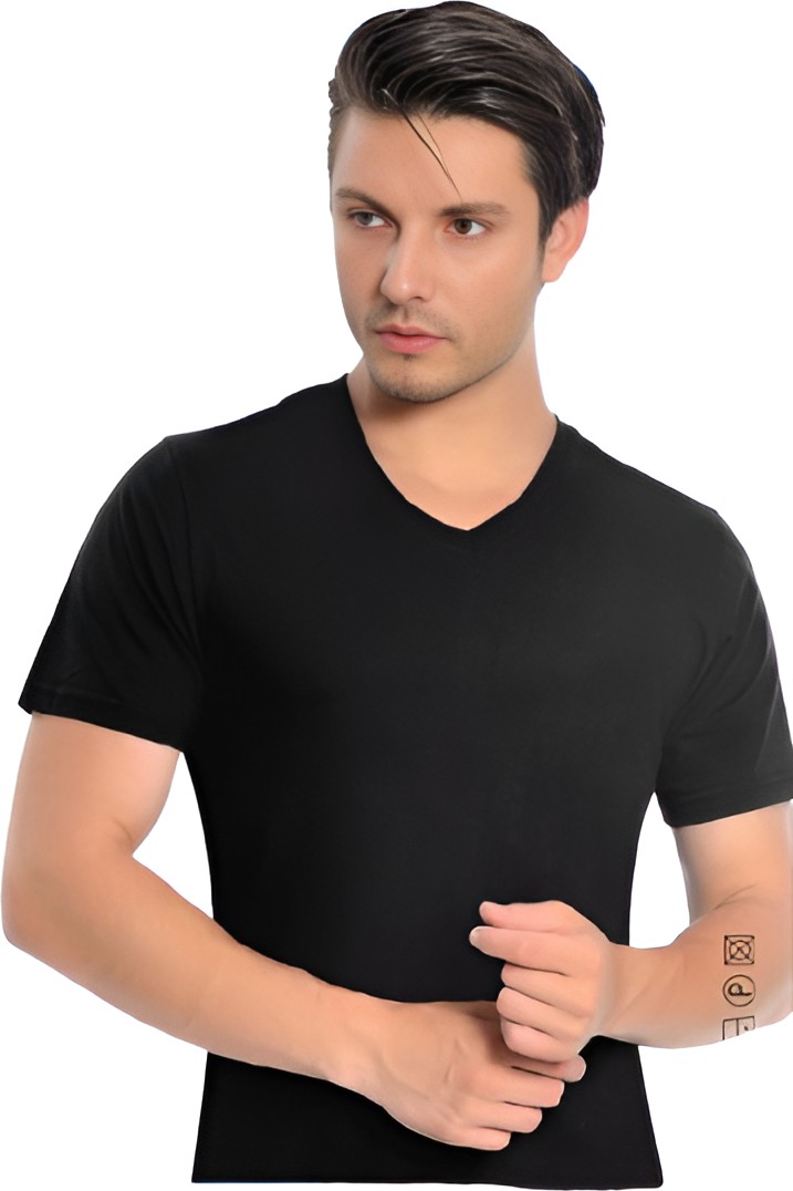İki Yıldız Erkek Modal V Yaka Kısa Kol 6'lı Paket